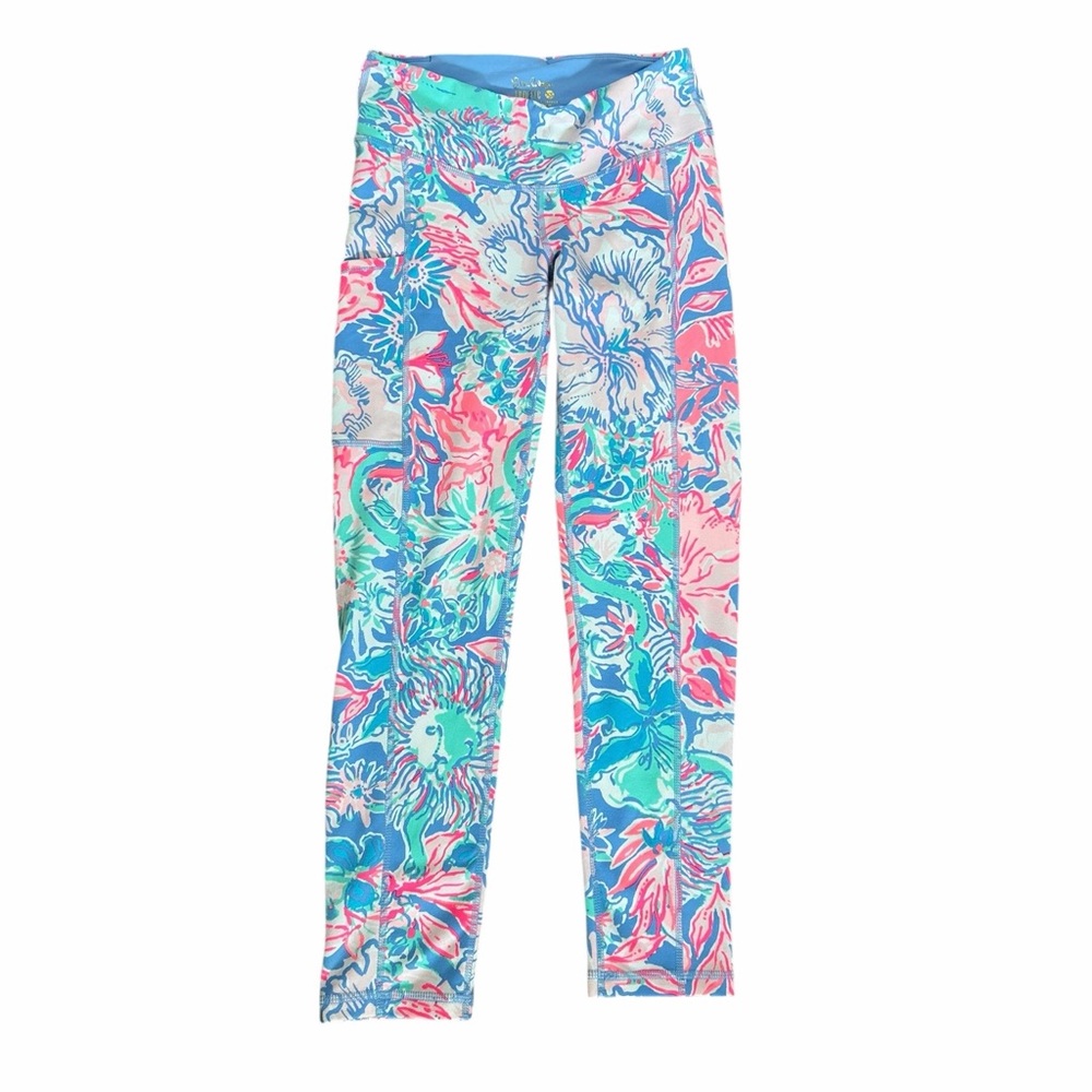 Lilly Pulitzer Luxletic 24" Weekender Midi Leggings “Blue Peri Viva Women’s XS